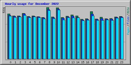 Hourly usage for December 2022